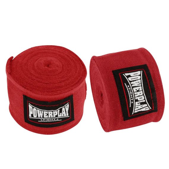 Бинти для боксу PowerPlay 3046 Червоні NYLON (4,5 м) | Зображення 4