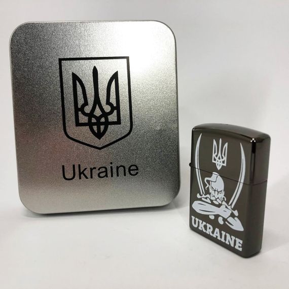 Дугова електроімпульсна запальничка USB Україна (металева коробка) HL-449. VA-385 Колір: чорний | Зображення 6