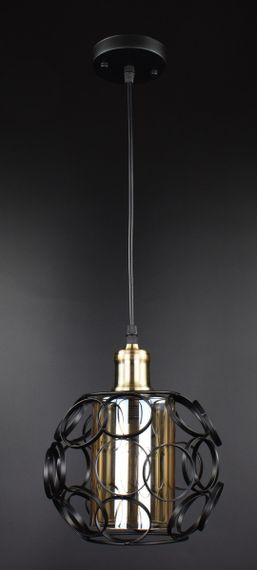 Люстра підвісна LOFT на 1 лампочку 27043 Чорний 35-100х21х21 см.