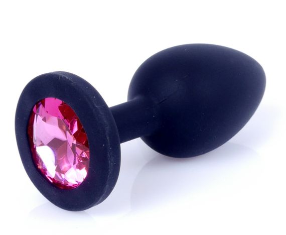 Силіконовий анальний затор Boss Series - Jewellery Black Silicon PLUG Medium Pink M, BS6400087 sexstyle | Зображення 6