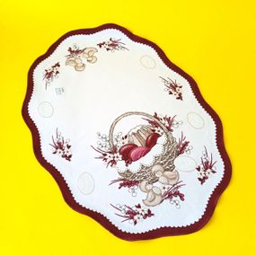 Великодня серветка на кошик 38х64см | Накидка на великодній кошик | пасхальний рушник