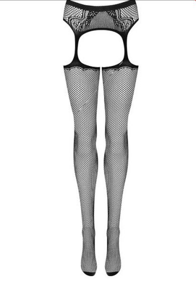 Панчохи з поясом Obsessive S232 S / M / L Nero | Зображення 1