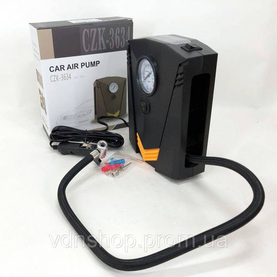 Автокомпрессор для подкачки колес 12V, Автомобильный компрессор 12в, Компресор от прикуривателя HF-80 | Зображення 5