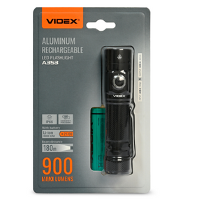 Ліхтарик LED портативний 900Lm 5000К VLF-A353 Videx