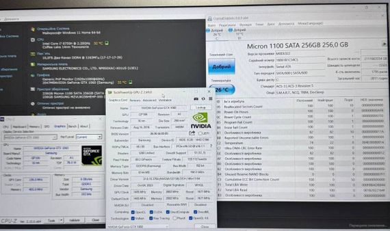 Игровой ноутбук Samsung Odyssey Z / 15.6" (1920x1080) IPS / Intel Core i7-8750H (6 (12) ядер по 2.2 - 4.1 GHz) / 16 GB DDR4 / 256 GB SSD + 256 GB SSD / nVidia GeForce GTX 1060, 6 GB GDDR5, 192-bit / WebCam б/у | Зображення 9