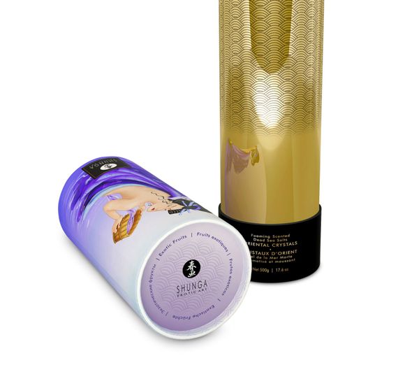 Пенящаяся соль для ванны Shunga Dead Sea salt Oriental Crystals — Exotic Fruits (500 г) | Зображення 2