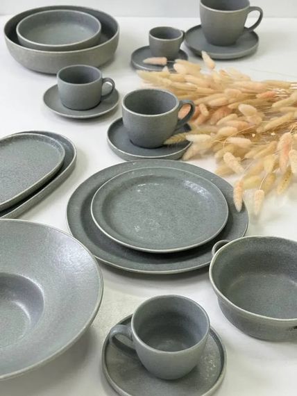 Салатник OLens Конкрето 101-0421 24х6 см 1900 мл сірий | Зображення 1