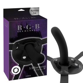 Страпон на ремнях из кожзама Chisa R.G.B Raw Recruit Strap-On с фаллоимитатором, M sexstyle