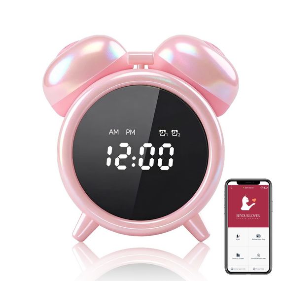 Вибратор-будильник BeYourLover Adult Clock с вакуумом и приложением, розовый Sex Aura