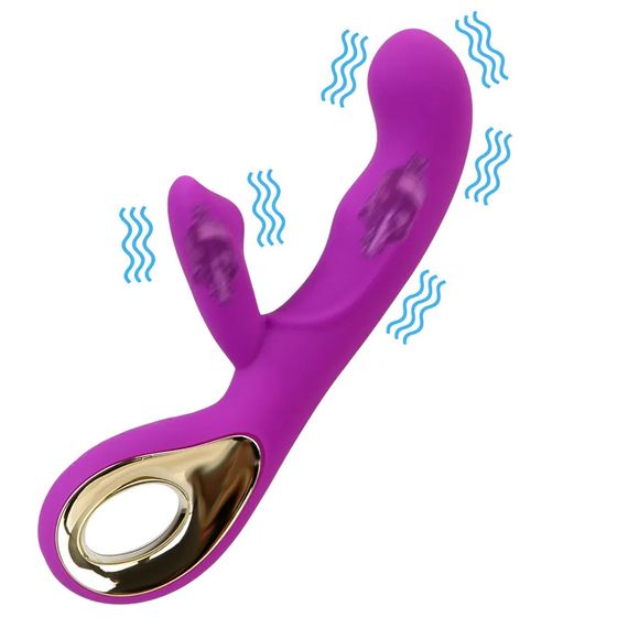 Многофункциональный вибратор фиолетового цвета (10 режимов, USB) | Зображення 4