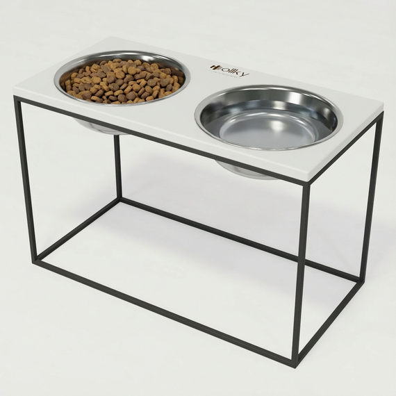 Миски на подставке для очень больших собак Hollky Base XXL40 (2 × 2,8 л) BXXL40-643240-GRWH