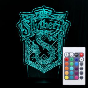 Акриловий світильник-нічник з пультом 16 кольорів Слизерин tty-n001323