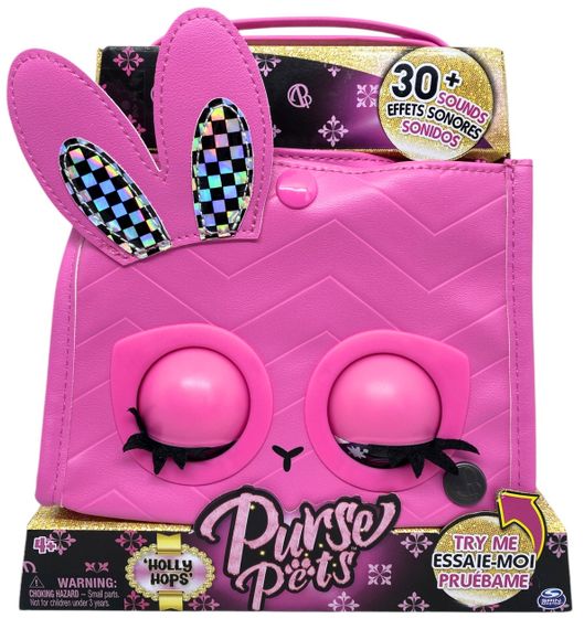 Сумочка Purse Pets зайчик Holly Hops кліпають очі видає звуки та мелодії рожева | Зображення 7