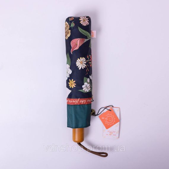 Парасолька механічна елегантна з принтом міцна надійна з поліестеру діаметр 99 см Чорний HP-23-15B | Зображення 2