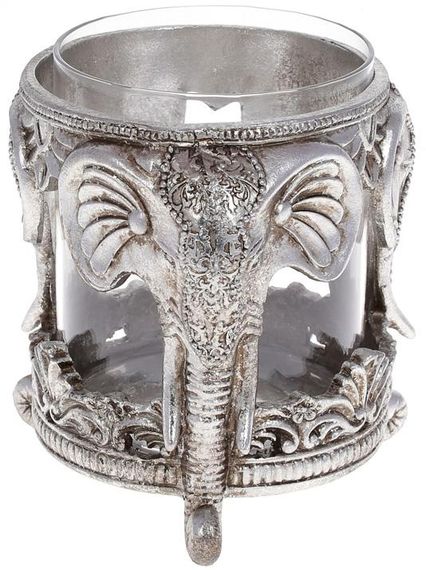 Подсвечник с колбой Silver Elephants 14х14х14.5 см | Зображення 1