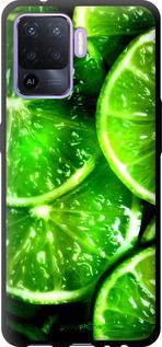 Чохол на Oppo Reno5 Lite Зелені часточки лимона "852b-2312-2448"