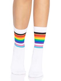 Шкарпетки жіночі в смужку Leg Avenue Pride crew socks Rainbow, 37–43 розмір