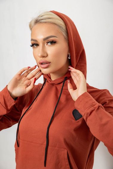 Спортивный костюм женский двухнитка, цвет терракотовый, 214R1419-004 | Зображення 5