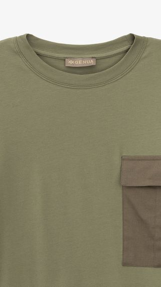 Футболка однотонна чоловіча GENUA G01222-0043 XL Хакі shop (2000999469398) | Зображення 1