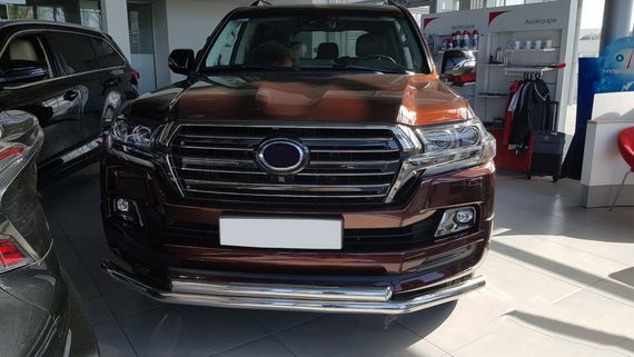 Передня дуга ST014 (2015-2024, нерж.) 60мм на 60мм для Toyota Land Cruiser 200 | Зображення 3
