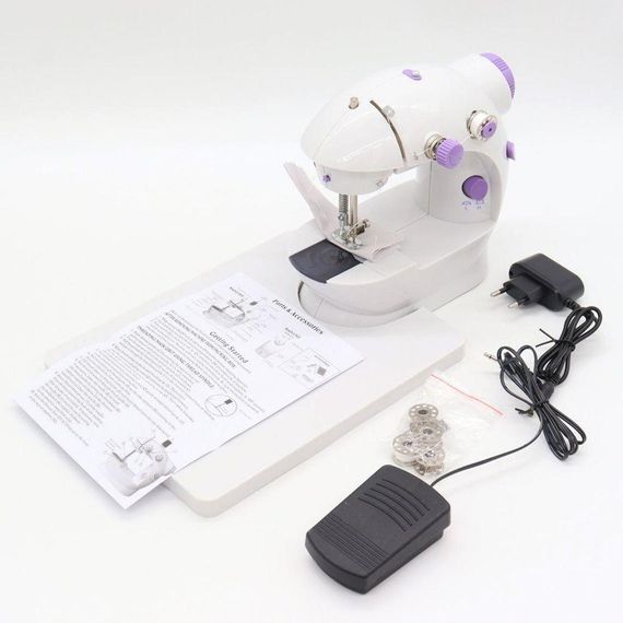 Швейная машинка со столом 250 Вт, Mini Sewing SM202A / Домашняя мини машинка для шитья с педалью | Зображення 8