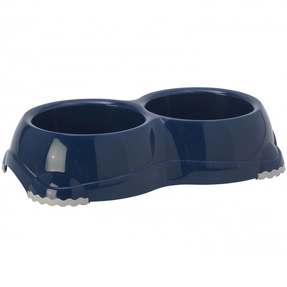Миска двойная Moderna Double Smarty Bowl, 2 шт х 650 мл, синий