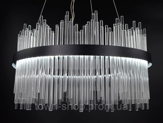 Люстра потолочная LED J881-600-bk Черный 50-180х60х60 см. | Зображення 3
