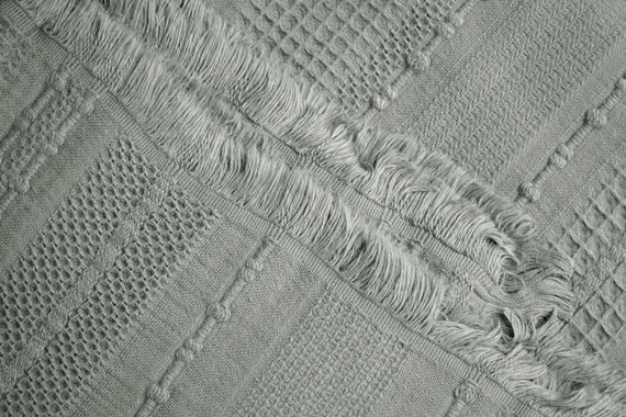 Вафельне простирадло-покривало First Choice Sole 220×240 см. Green | Зображення 2