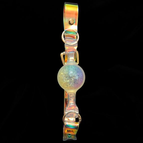 Кляп-кулька прозора UNIVIBE з різнобарвним каменем, силіконовий Sex Aura | Зображення 2