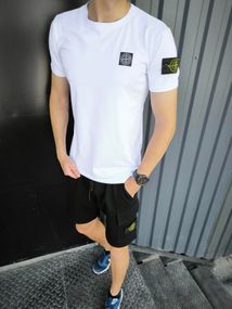 Чоловічий комплект Stone Island (футболка + шорти)