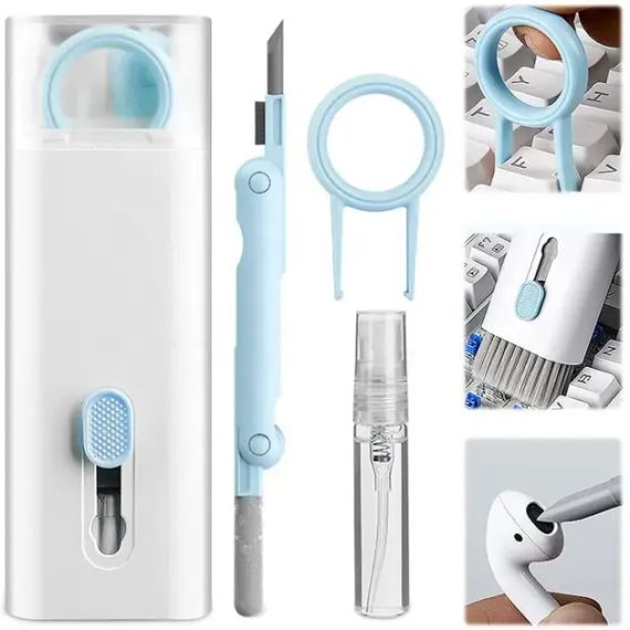 Набор 7в1 для чистки клавиатур, наушников, экранов, многофункциональная щетка | Зображення 6