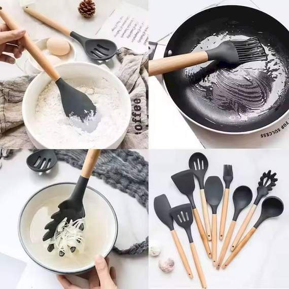 Набор кухонных принадлежностей 12шт Kitchen Set Gray | Зображення 2