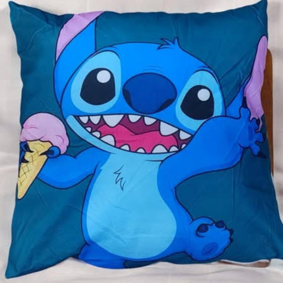 Дитяча подушка Стіч із морозивом, Велюрова наволочка та легкий силіконовий наповнювач | Зображення 1