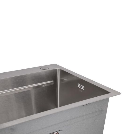 Мойка для кухни интегрированная Lidz Handmade H7545 Brushed Steel 3,0/1,0 мм LDH7545BRU49457 | Зображення 6