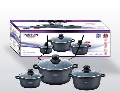 Набір каструль Bohmann BH-6006-MRB, 6 предметів антипригарне покриття, для індукції | Зображення 1