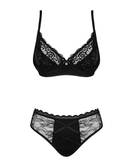 Комплект Obsessive Laurise set Черный S/M | Зображення 2