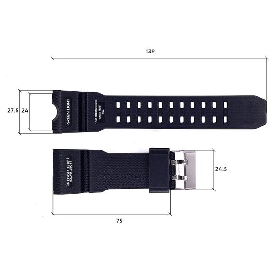 Ремешок для часов Skmei 1155/1155B Black | Зображення 2