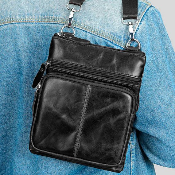 Оригінальна чоловіча сумка крос-боді, Сумки слінг чоловічі крос-боді, Стильна сумка месенджер QU-53 | Зображення 1