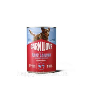 Вологий корм для собак Carnilove Dog Salmon & Turkey з лососем та індичкою — консерва паштет 400 г