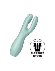 Кліторальний вібратор Satisfyer Threesome 3 Mint з трьома пальчиками Sex Aura
