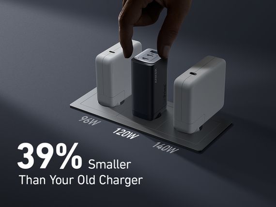 Мережевий зарядний пристрій Anker PowerPort 737 GaNPrime - 120W 2xPD & 1xPIQ PPS/DPDS Black | Зображення 3