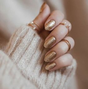 Гель-лак Moon Full №325 серебристо-золотой мелко-шиммерный 8мл