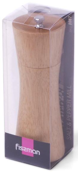 Млин для спецій (перцемолка) Fissman Spice Lanjit 16х5.5см, корпус світле дерево | Зображення 1