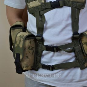 Підсумок на 2 магазини подвійний із кордури піксель MOLLE тактичний OM-84