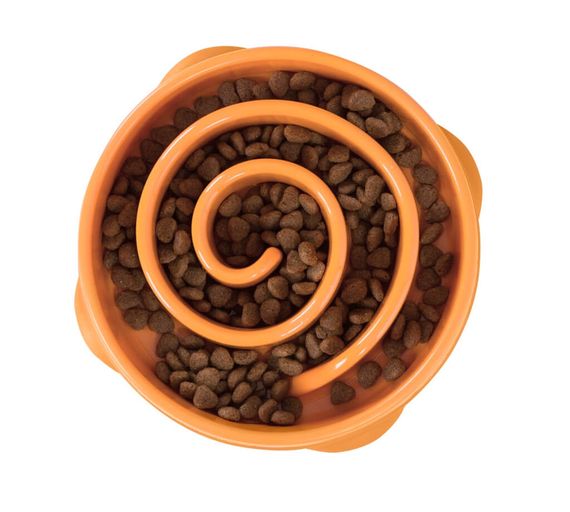 Миска-лабиринт для собак OutwardHound Fun Feeder Slo-Bowl, 20 см, оранжевая
