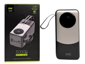 Power Bank 50000 mAh 22,5W QC потужний з кабелями KPG-502X зарядка зовнішній акумулятор павербанк швидка зарядка