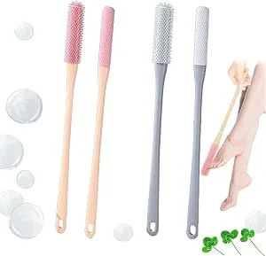 Щетка для мытья ног Foot washing brush 035 • Многофункциональная щетка для стоп и между пальцами с длинной ручкой 40 см для ванной