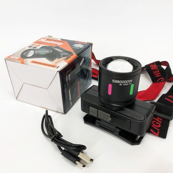 Ліхтар для нічної їзди KX-1832-TG, Потужний акумуляторний ліхтар для риболовлі Налобний bailong XU-32 | Зображення 9