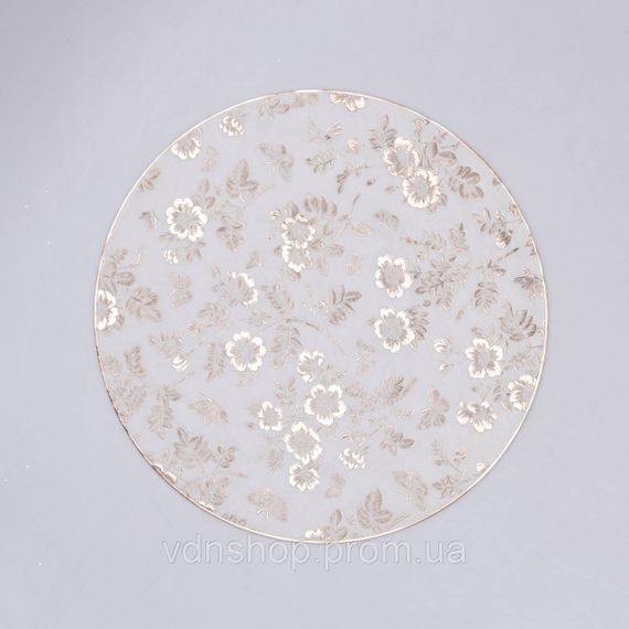 Коврик для сервировки стола Flowers 38 см золото HP-36327-12GOLD