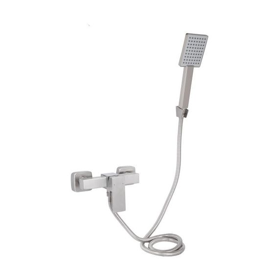 Смеситель для душа Lidz Kubis 010 (с душевым гарнитуром) (k35) LDKUB010NKS28535 Nickel | Зображення 2
